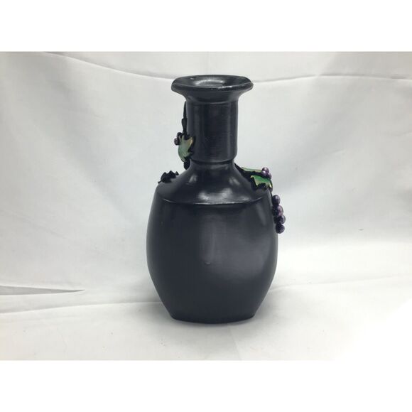 Bottle Art Decorated Decanter Clay Grapevine Vineyard Wine Theme Hand Painted - Picture 5 of 8